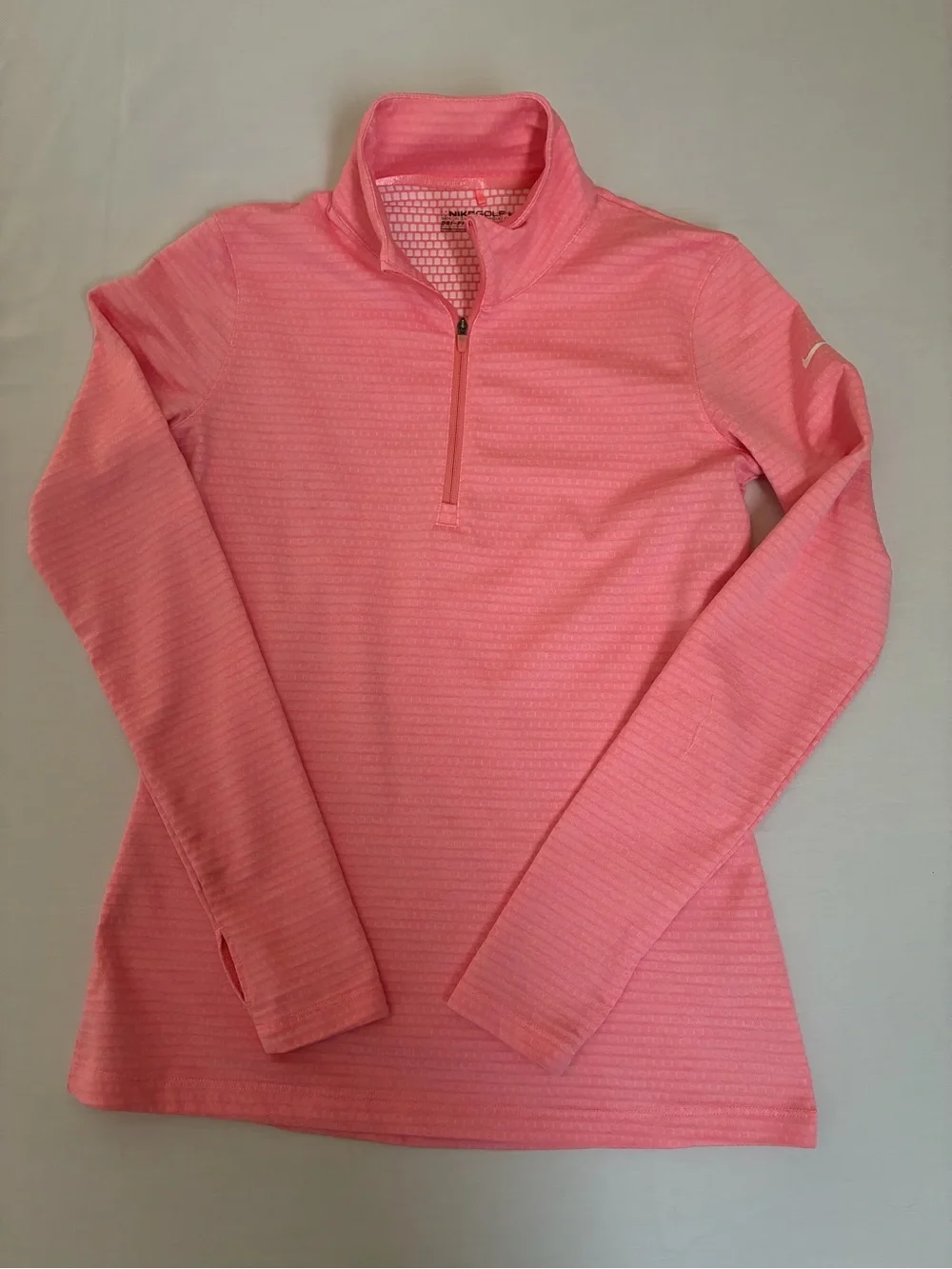 Nike Women's Coral Pink Quarter-Zip Pullover